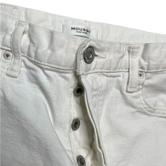Moussy Vintage Wide Straight Jeans White Size 29 - Picture 8 of 9